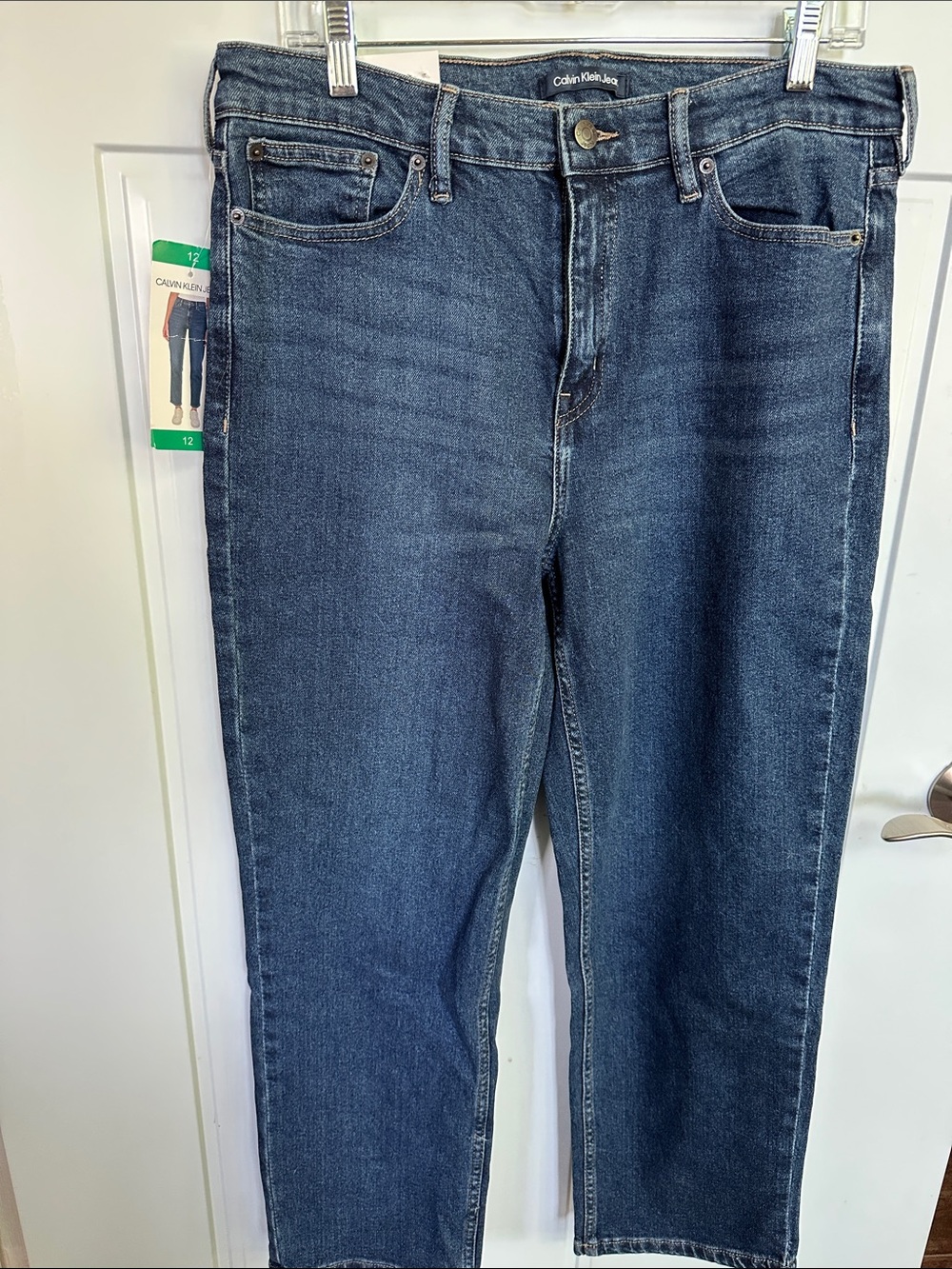 NWT Calvin Klein Women’s Midnight Blue Straight Leg Jeans 12